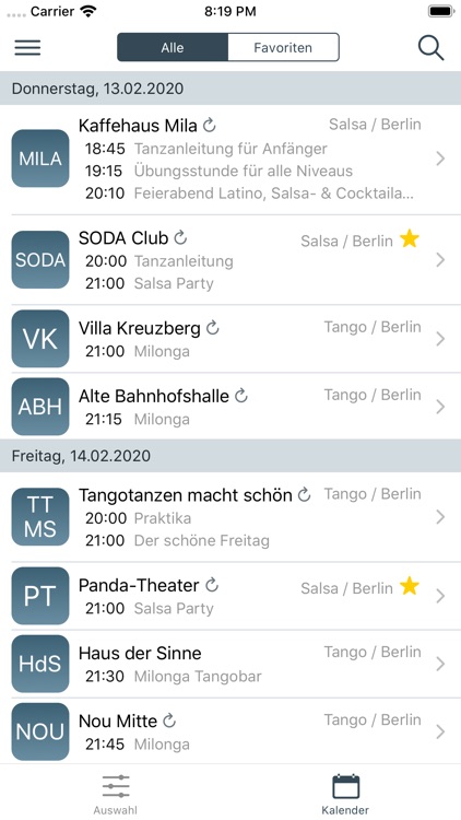 Tanzkalender - Dance Guide