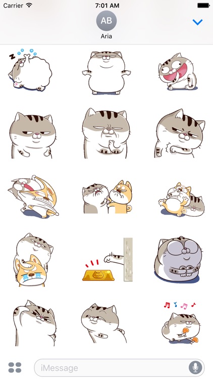 Animated Funny Fat Cat Sticker