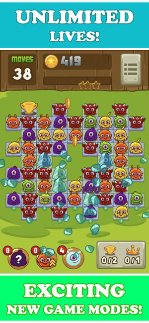 Funny Monsters puzzle Match 3(圖2)-速報App