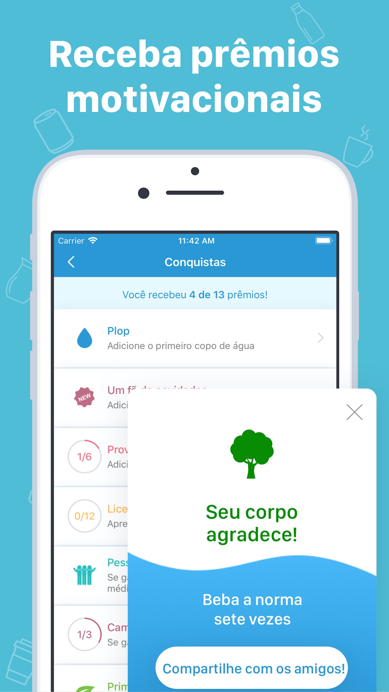 Screenshot do app Saldo de Água