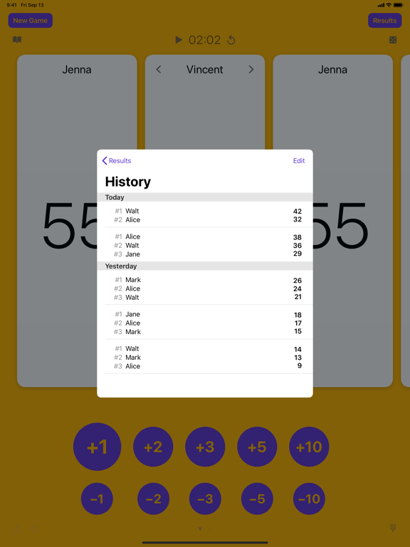 Games Keeper - Board Game Score Tracker screenshot