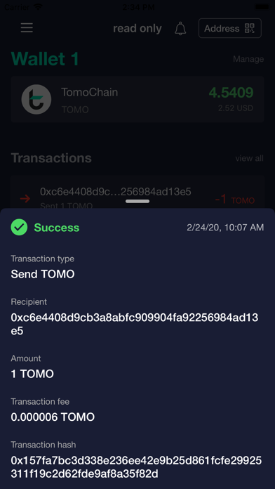 Tomo Wallet screenshot 4