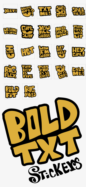 Bold TXT Stickers(圖2)-速報App