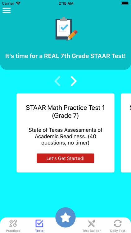 7th Grade STAAR Math Test 2019 screenshot-3