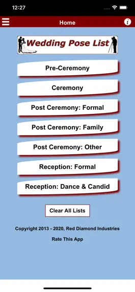 Game screenshot Wedding Pose Checklist apk