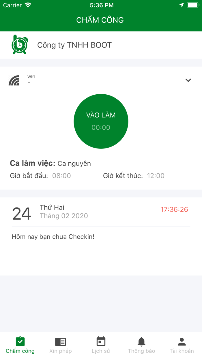 bWork - Ứng dụng chấm công