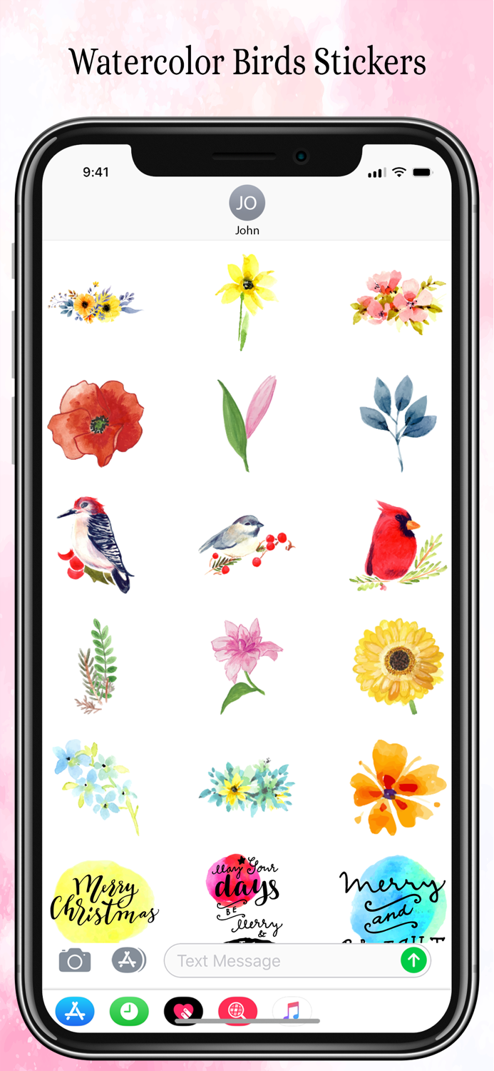 Watercolor Birds Stickers