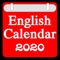 English Calendar 2020 for India