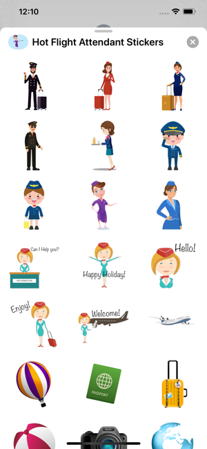 Hot Flight Attendant Stickers(圖3)-速報App