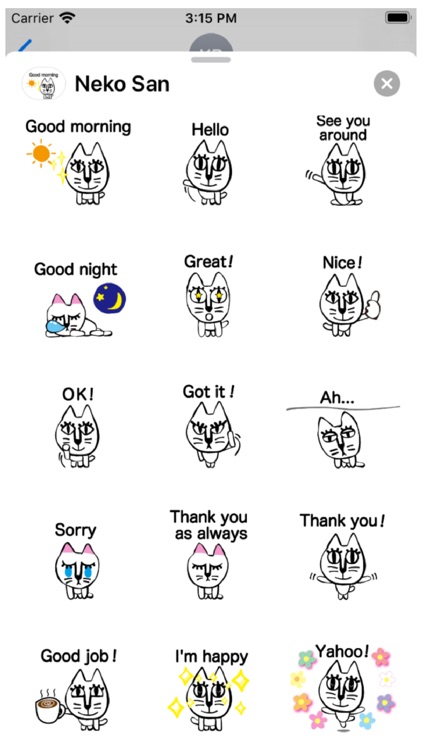 Neko San Stickers