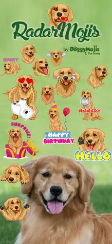 Captura de Pantalla 1 RadarMojis - Golden Retriever iphone