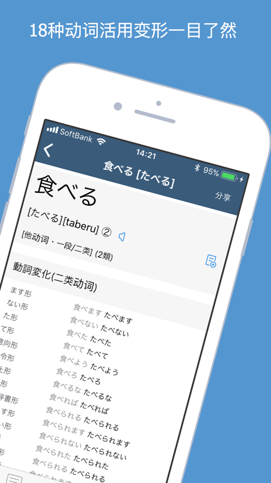 小易日语 动词活用变形词典 Ios Apps Appagg