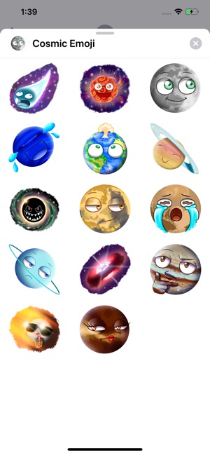 Cosmic Emoji Sticker Pack