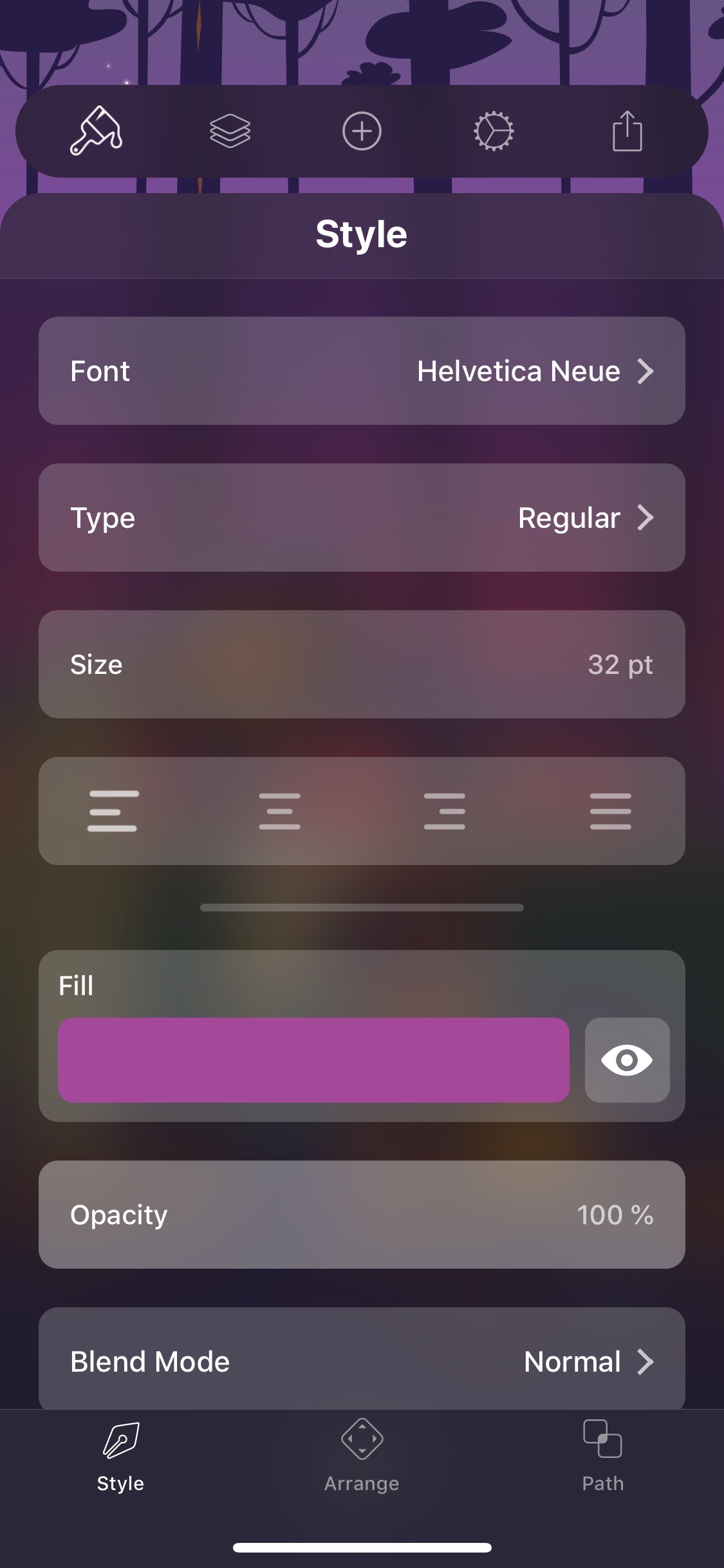 Screenshot do app Vectornator X: Design Software
