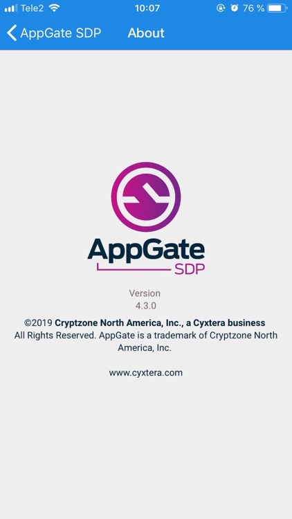AppGate SDP by CYXTERA TECHNOLOGIES, INC.