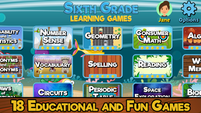 How to cancel & delete Sixth Grade Learning Games from iphone & ipad 1