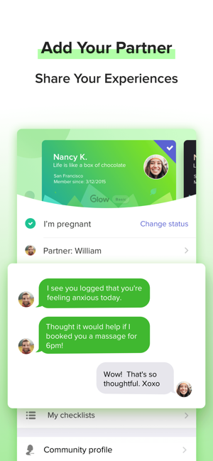 glow nurture pregnancy app