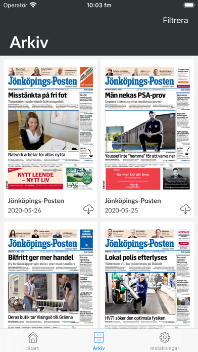 Jönköpings-Posten e-tidning screenshot 2