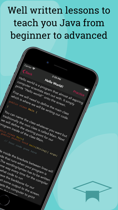 Learn Java Coding Lessons App screenshot 2