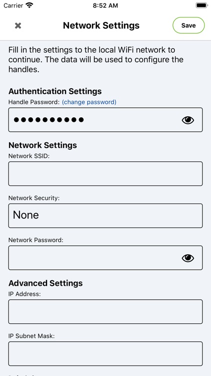 Handle Configuration App