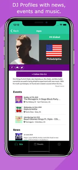 Game screenshot The DJ List - Profiles, Music apk