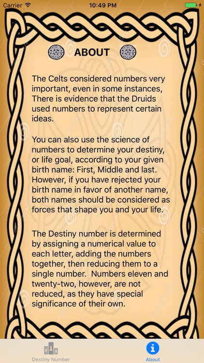 Destiny Numbers