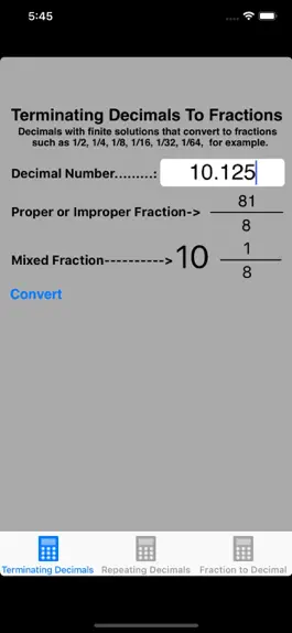 Game screenshot Decimal To Fraction Plus mod apk