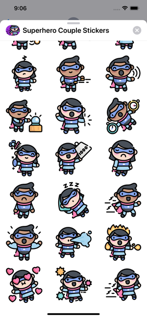 SuperHero Couple Stickers(圖3)-速報App