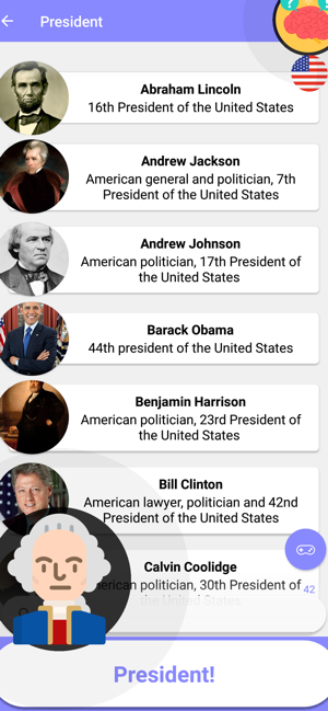 USAPresidents Quiz Game 2019(圖2)-速報App