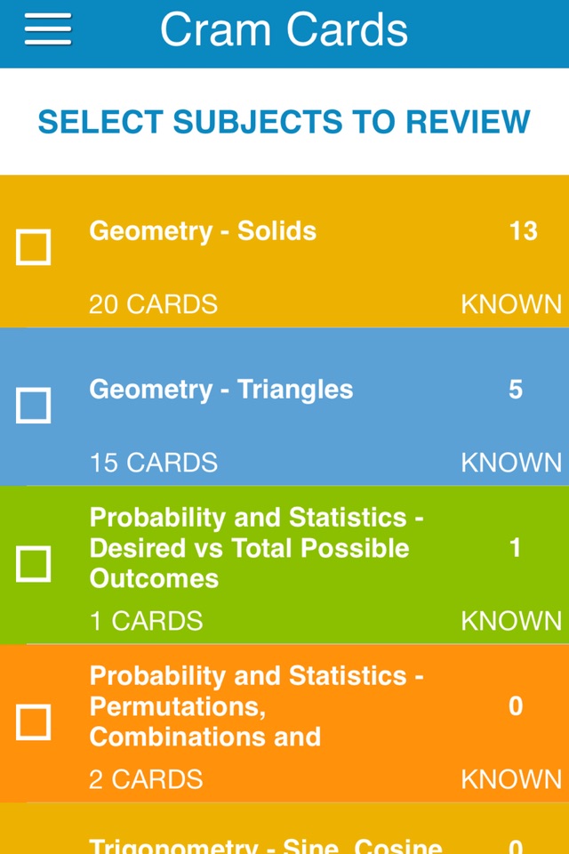 DAT Math Cram Cards screenshot 2