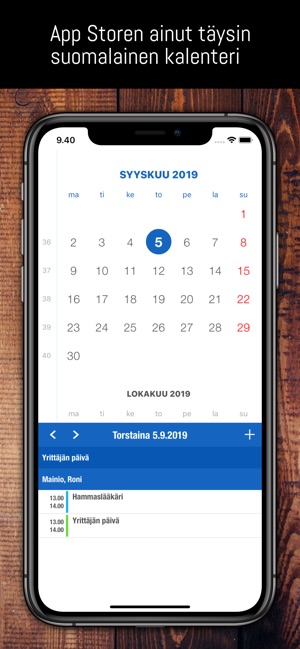 Suomalainen kalenteri App Storessa