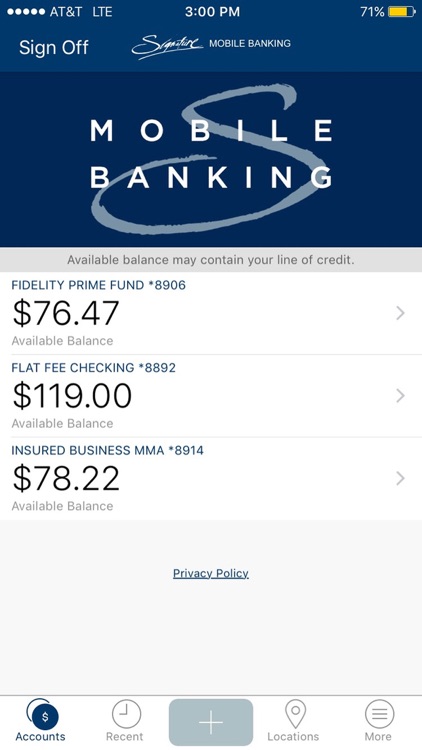 Signature Mobile Banking