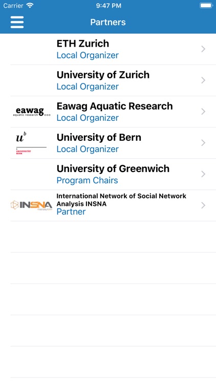 EUSN 2019 conference app screenshot-3