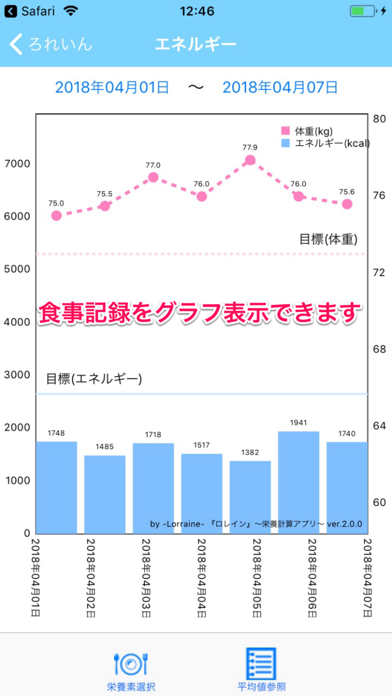 -Lorraine- 『ロレイン』栄養計算アプリ screenshot1