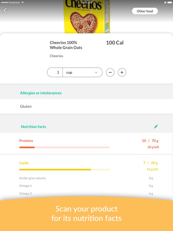 Foodvisor -  Easy calorie counter, healthy eating, diet tracker with food pictures screenshot