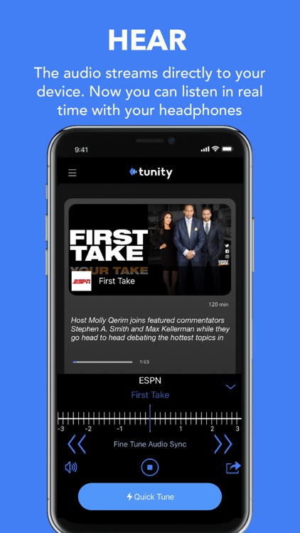 Tunity: Hear any muted TV