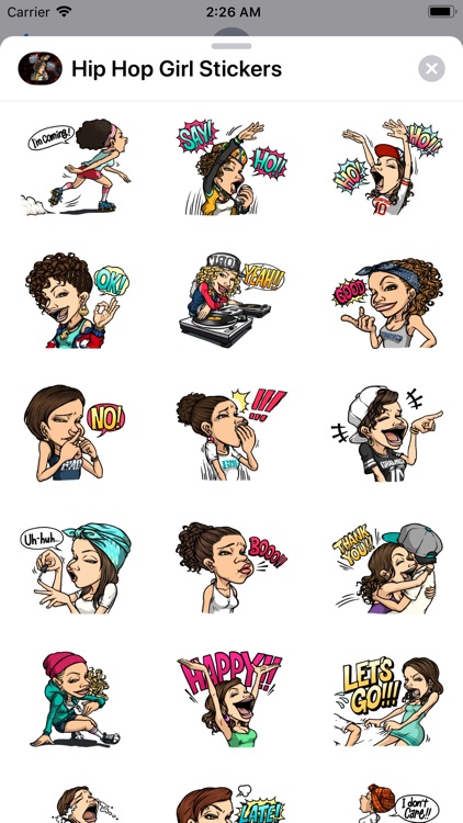 Hip Hop Girl Stickers