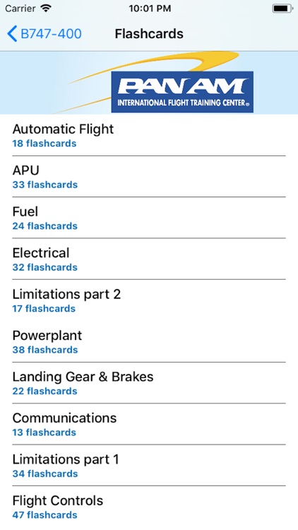 Pan Am 747-400 Study App