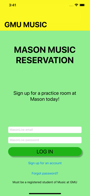 Mason Music Reservation