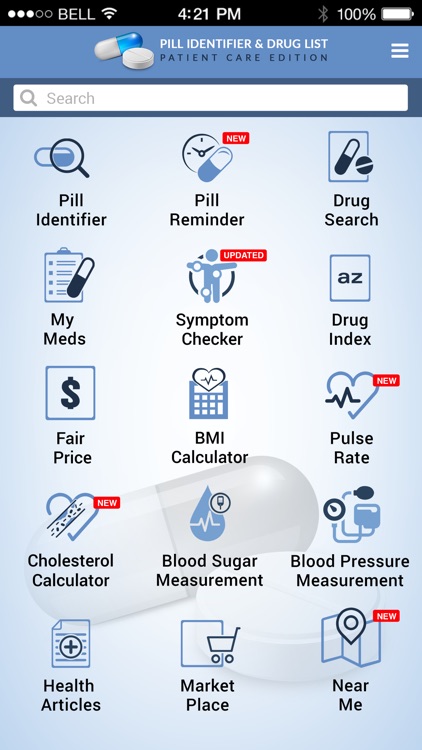 Pill Shapes Chart