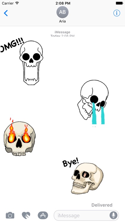 Animated Skull Emoji Sticker
