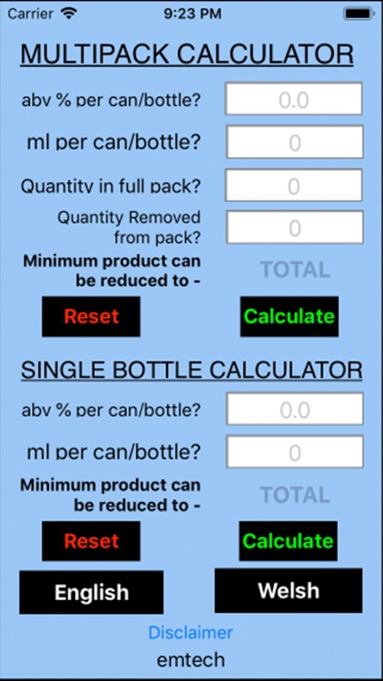 MUP Wales Calculator