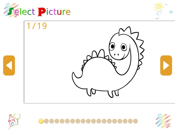 Coloring Book - Draw Dinosaur