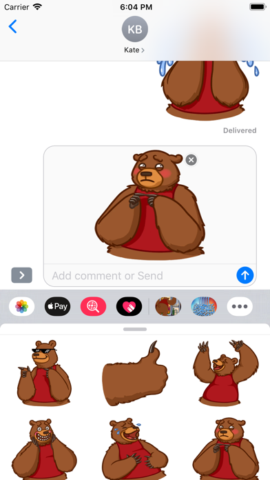 Cute Bear Stickers HD App AppStore