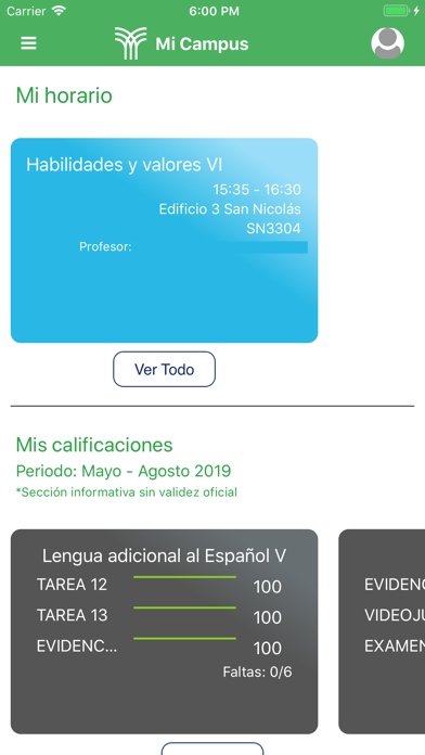 Tecmilenio móvil screenshot 2