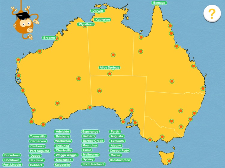 Australia Cities Map Quiz
