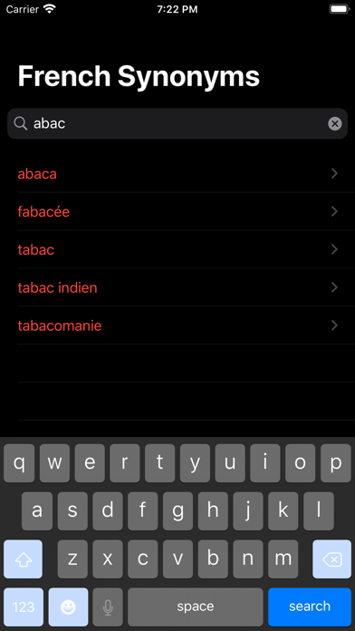 French Synonyms Dictionary screenshot 3