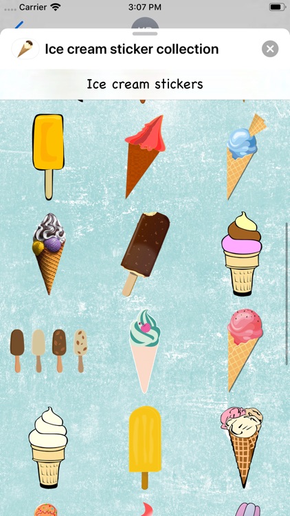 Ice cream sticker collection