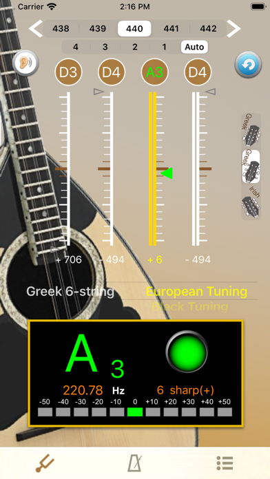 Bouzouki Tuner screenshot 2