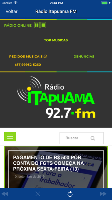 Rádio Itapuama FM screenshot 2